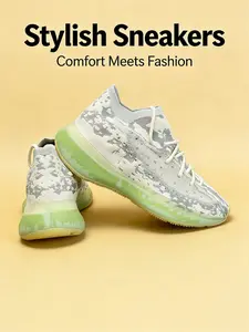 'TikTokShop Best-seller' Futuristic Design Trainer Sneakers Landed. 'Abstract textured upper paired with a translucent jelly-like outsole' creates a visual highlight & all-day comfort, perfect for trendsetting looks from street to gym. Casual Sports Shoes
