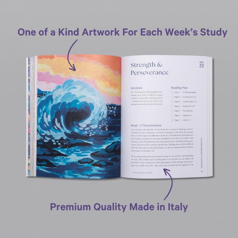 Alabaster A Beautiful Year in the Bible: The 52-Week Bible Study for Women Daily Devotional Journal with Thoughtful Prompts & Suggested Readings (Soft-Cover)