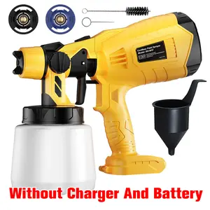 Cordless Paint Sprayer 30000RPM High Speed for Dewalt 20V MAX Battery, HVLP Spray Paint Gun with 4 Copper Nozzles and 3 Patterns for Furniture Home House Painting