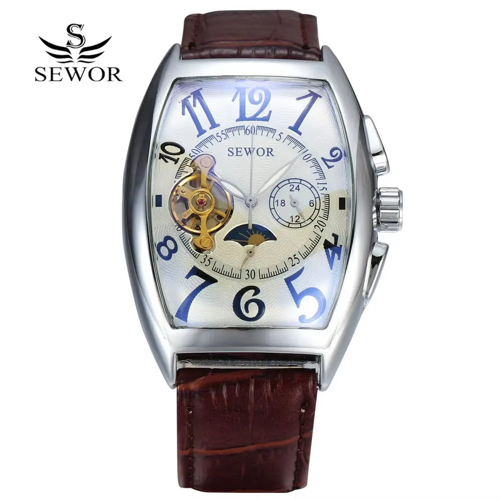 SEWOR Luxury Tonneau Automatic Watch (Moon Phase) @jaygos