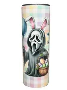 Scream Easter - But Did You - 20oz oz 20 oz. 20oz. - Skinny Straight Sublimation Tumbler - Amy's Tumbler Junkies - Your Favorite Tumbler Shop!