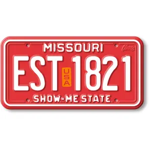 Missouri State License Plate Magnet by Classic Magnets, 1.9" x 3.8"
