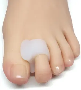 Gel Toe Separators for Overlapping Toes, Bunions, Big Toe Alignment, Corrector and Spacer - 4 Pack (White) ZenToes