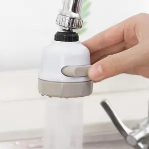 360-Degree Rotatable Kitchen Sink Faucet Aerator, 3-Mode Adjustable Spray - Water Saving Tap Head with Pulse, Shower & Pulse+Flower Spray Functions, Universal Fit Plastic Tap Aerator for Home Use
