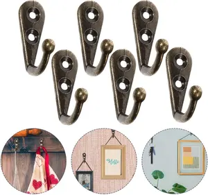 10 Pack Wall Hooks for Hanging, Heavy Duty Small Coat Hooks Wall Mounted for Living Room, Bathroom, Kitchen, Bedroom for Key, Cup, Bag, Hat, Scarf, and More (Oil Rubbed Bronze)