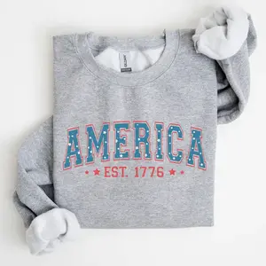 Women's patriotic 4th of July crewneck sweatshirt – casual, comfy, and perfect for celebrating America since 1776, 4th of july outfits for women, 4th of july, 4th of july shirt, 4th of july shirt for women, t shirts for men