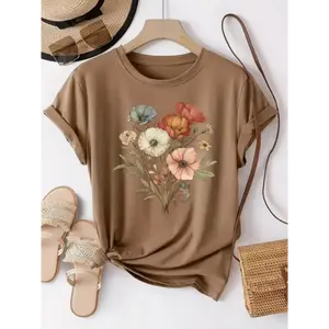 Women's Oversized T-Shirt - Soft Green Casual Everyday & Party Top Loose Fit Round Neck Short Sleeve Shirt Machine Washable Clothing for Spring/Summer Outfits, Ladies T Shirts, Spring Wardrobe, Trendy Fashion, Durable Clothing, sydney sweeney crop top