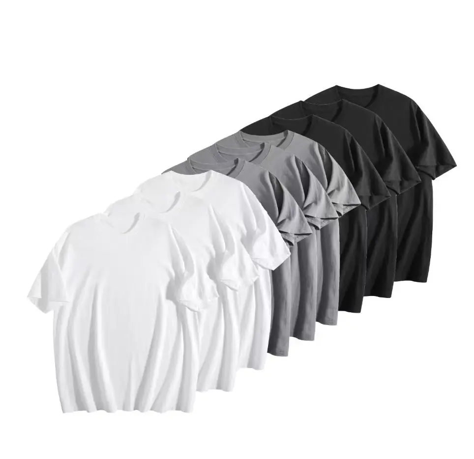 Men's/Women's Plain T-Shirt Multi-Pack 100% Cotton Black White Gray Basic Tee Multipack 3/5 Pcs Premium Quality Unisex Regular Fit