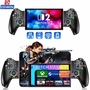 ESYWEN Switch/Switch2/Mobile Gaming Controller Compatible with Switch 2/Switch/OLED/Android/iPhone, Wireless Switch Controller One-Piece Joypad with Hall Effect Joysticks/Hall Triggers Support Xbox Cloud, Steam Link, GeForce Now