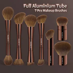 Maange 7-Piece Professional Makeup Brush Set, Foundation, Eyeshadow, Blush, Loose Powder Brushes, Ideal for Home, Travel, Outdoor Use