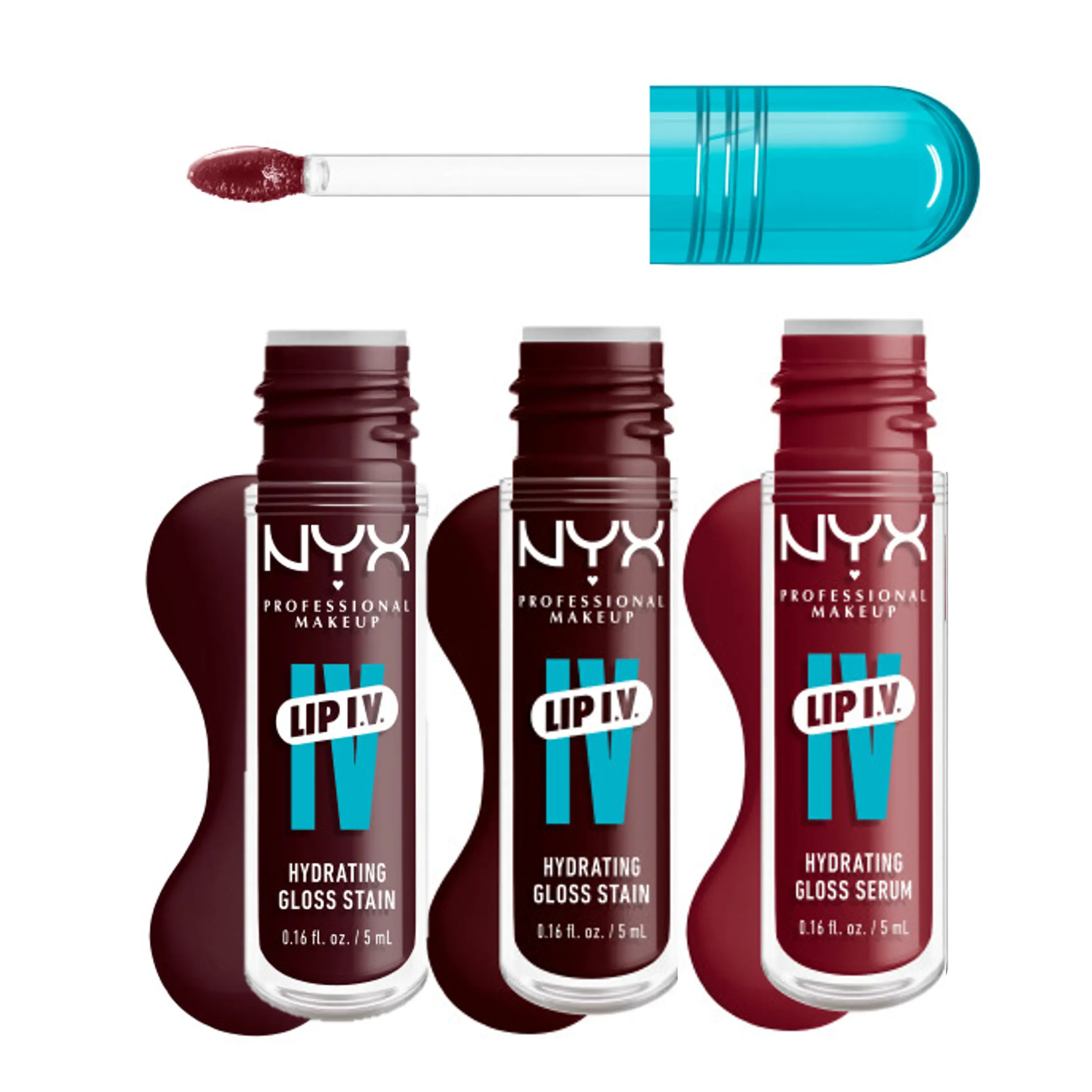 Lip I.V. Hydrating Lip Gloss Stain Best Sellers Trio, NYX Professional Makeup Lip I.V. Hydrating Lip Gloss Stain Best Sellers Trio, NYX Professional Makeup