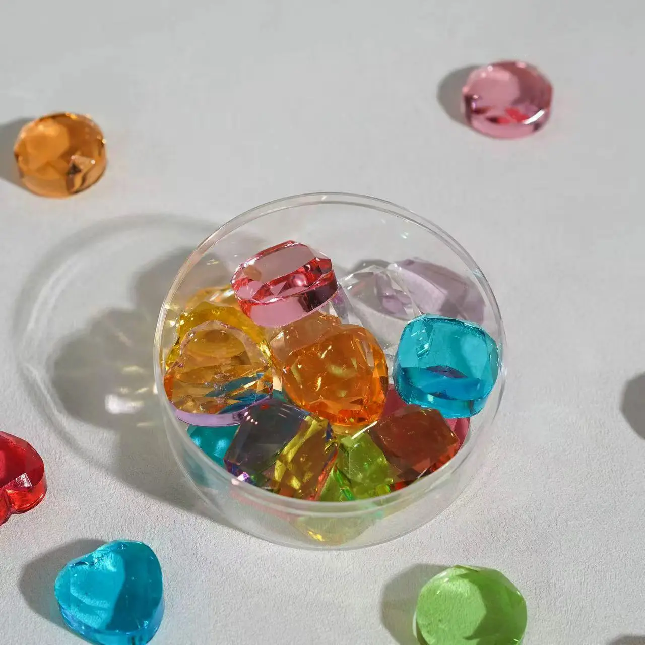 Viral Diamond Candy Edible Gems, 2.82oz (80g) – Approx. 13 Pieces, Crystal Clear Isomalt Candy, Light Mixed-Fruit Flavor, Crunchy Candy Gift