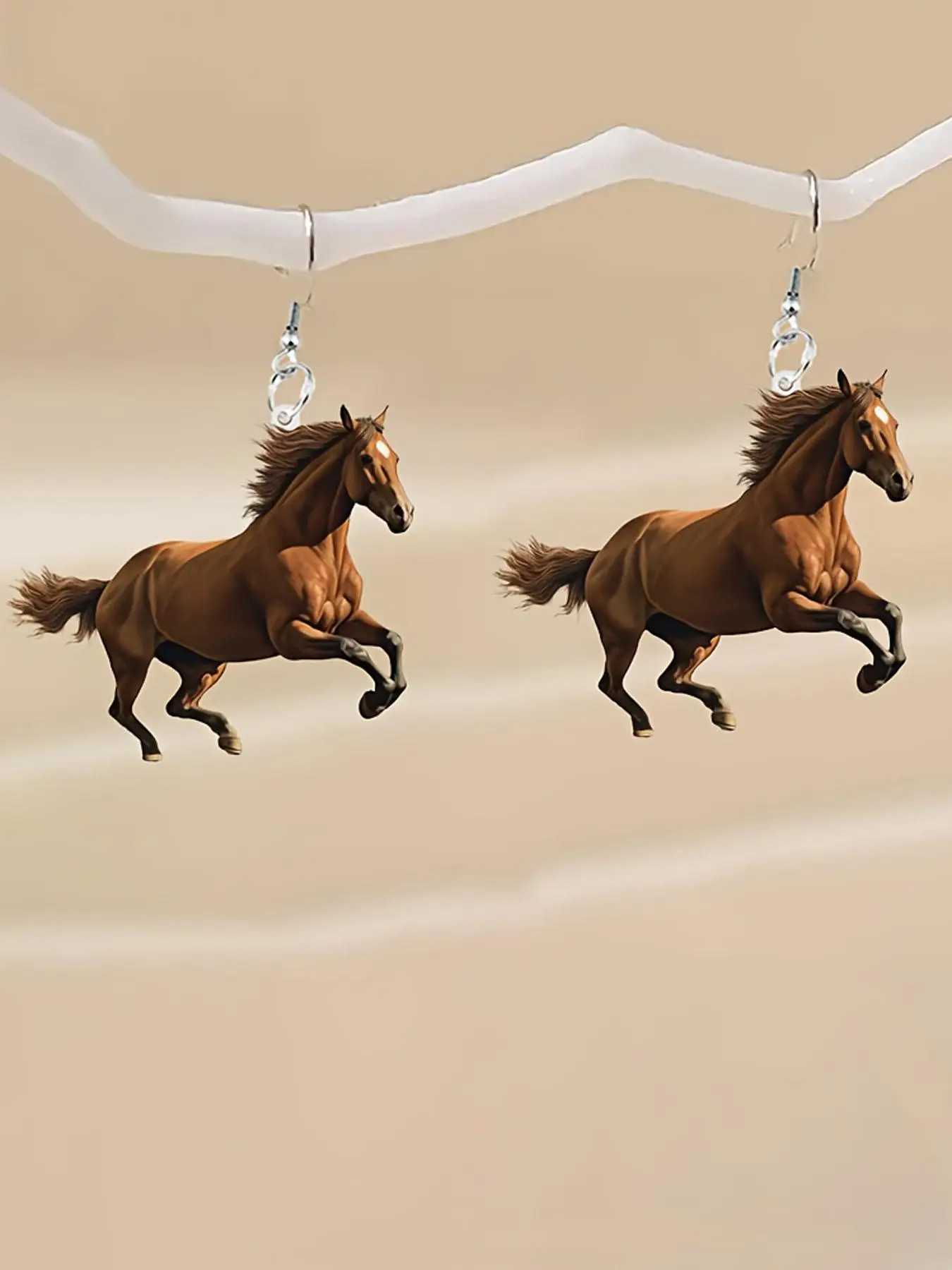 Horse Design Drop Earrings, Fashionable Acrylic Jewelry for Women, Trendy All-match & Exquisite Jewelry for Birthday Gift
