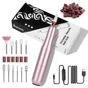 YOKEFELLOW Pen-Shaped Portable USB Nail Drill YK-102P 30000RPM Electric Nail File with Compact Design for All Nail Care, Manicure Polishing, Shaping & Gel Removal at Home for Beginners