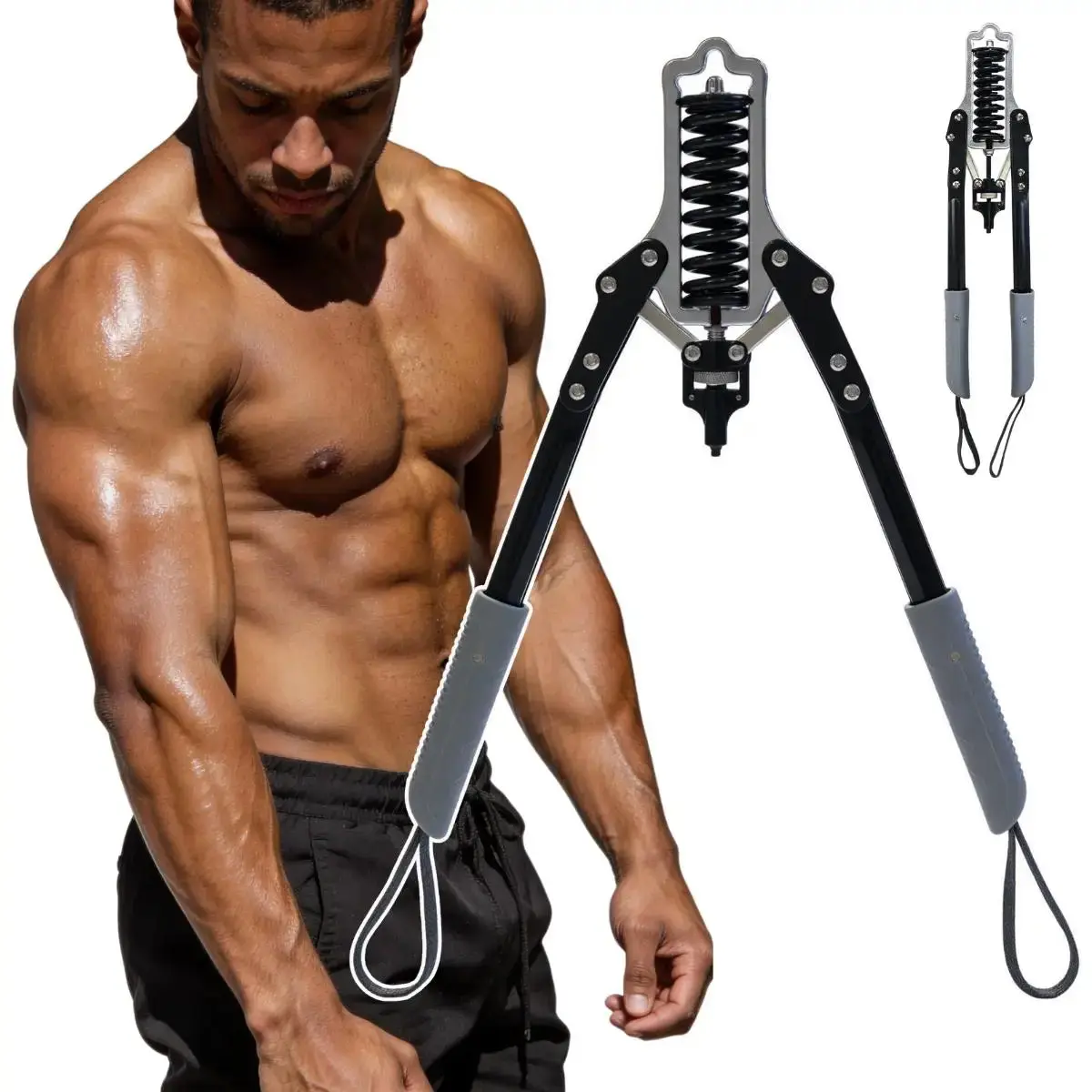 RELIFE Hydraulic Power Twister Arm Trainer Adjustable 22–440LB Chest & Arm Workout Equipment with Smart Rep Counter Portable