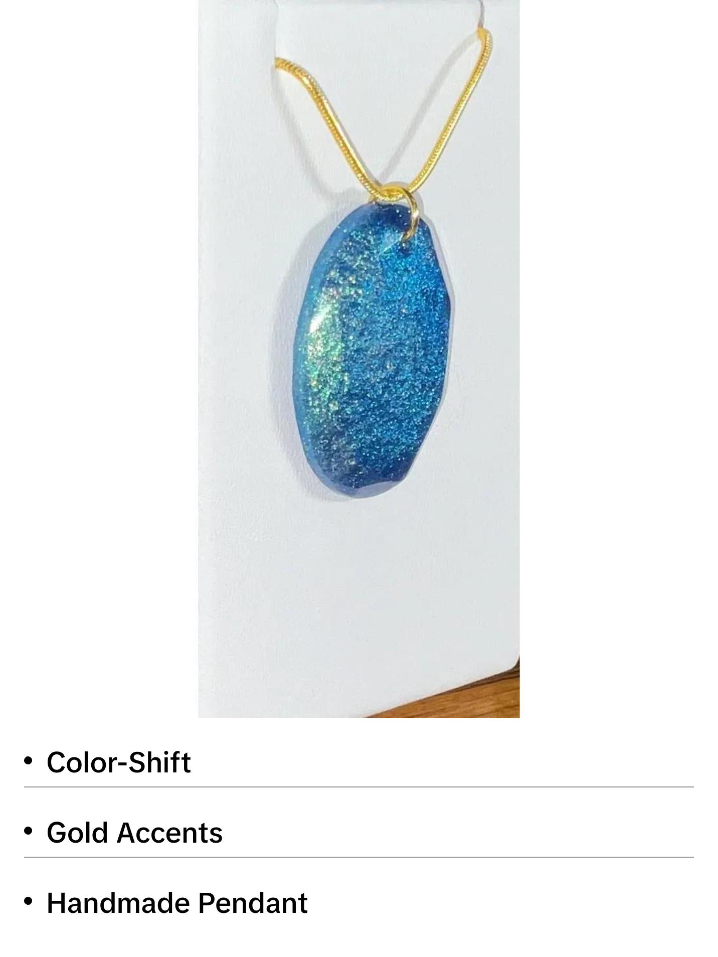 Color-Shift Necklace - Oval Green