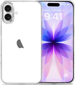 Jjgoo iPhone 17 Case Clear Soft TPU Bumper Cover Slim Thin Shockproof Protective Case for iPhone 17 JJGoo Supports Wireless Charging Anti-Yellowing Material