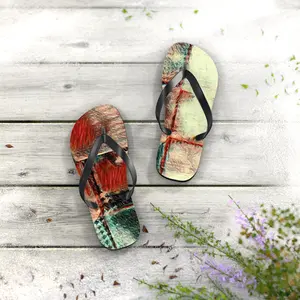 Men's Square Dance Plastic Flip Flops, Comfortable Footwear, Casual Shoe, Lightweight Sandal