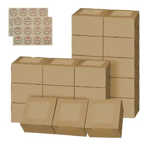 24set/48set  Cookie Boxes with Window, White Bakery Boxes, Strawberry boxes, Boxes for Strawberries and Pastries