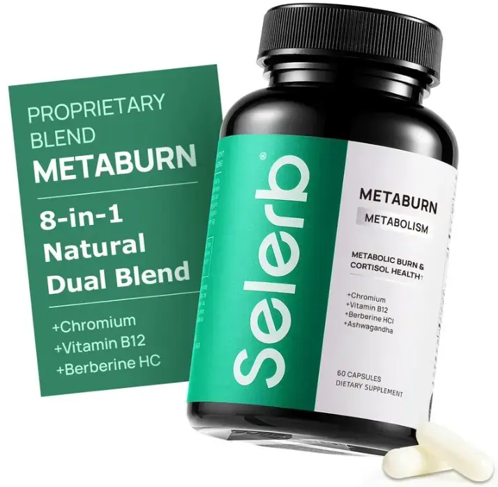 Selerb Metaburn for Daily Nutrient Support – With Chromium, Vitamin B12 & Berberine HCI – 60 Capsules TikTokShopBlackFriday