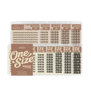 MAXCOMFI BREEZE Cluster Lashes, Spider-Style with Length Lock & Breeze Comfort, DD Curl Kim-Style for DIY Lash Mapping, Makeup Cosmetic Eyelash Extensions (Black or Brown), Eyelashes Extensions, Individual Eyelash Kit