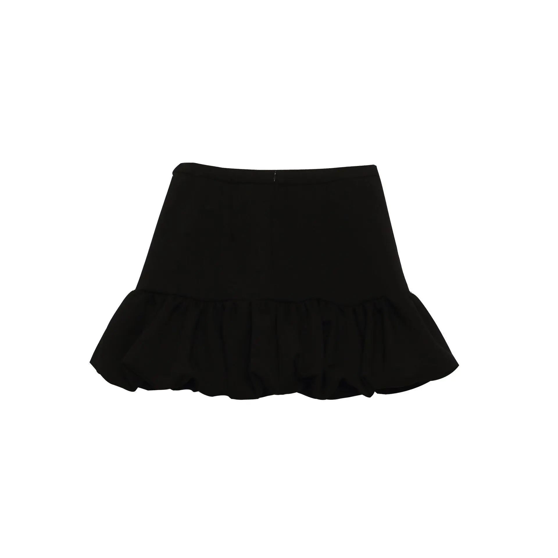 Black Bubble Skirt for Women High Waist Slimming Anti-Show Short Puffy A-Line Skirt