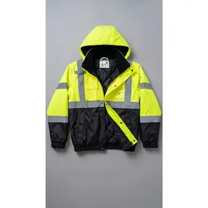 Hi-Vis Waterproof Hooded Safety Jacket