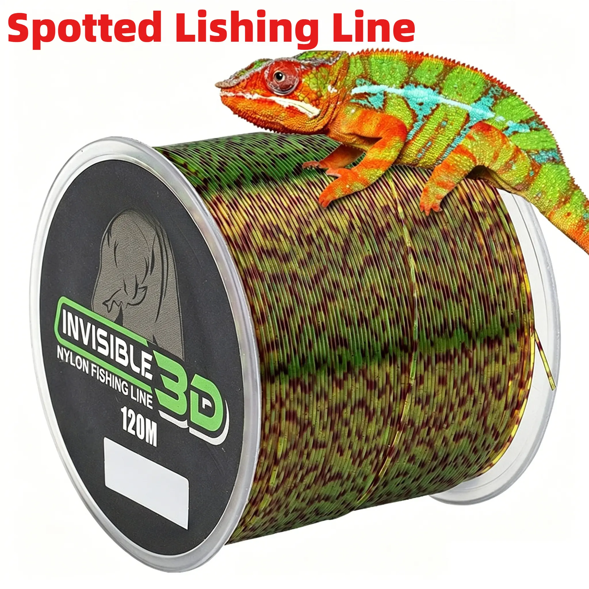 120/240m Color Changing Spot Nylon Fishing Line, Invisible Main Line Under Water, High Tensile Strength Fishing Line for Angling