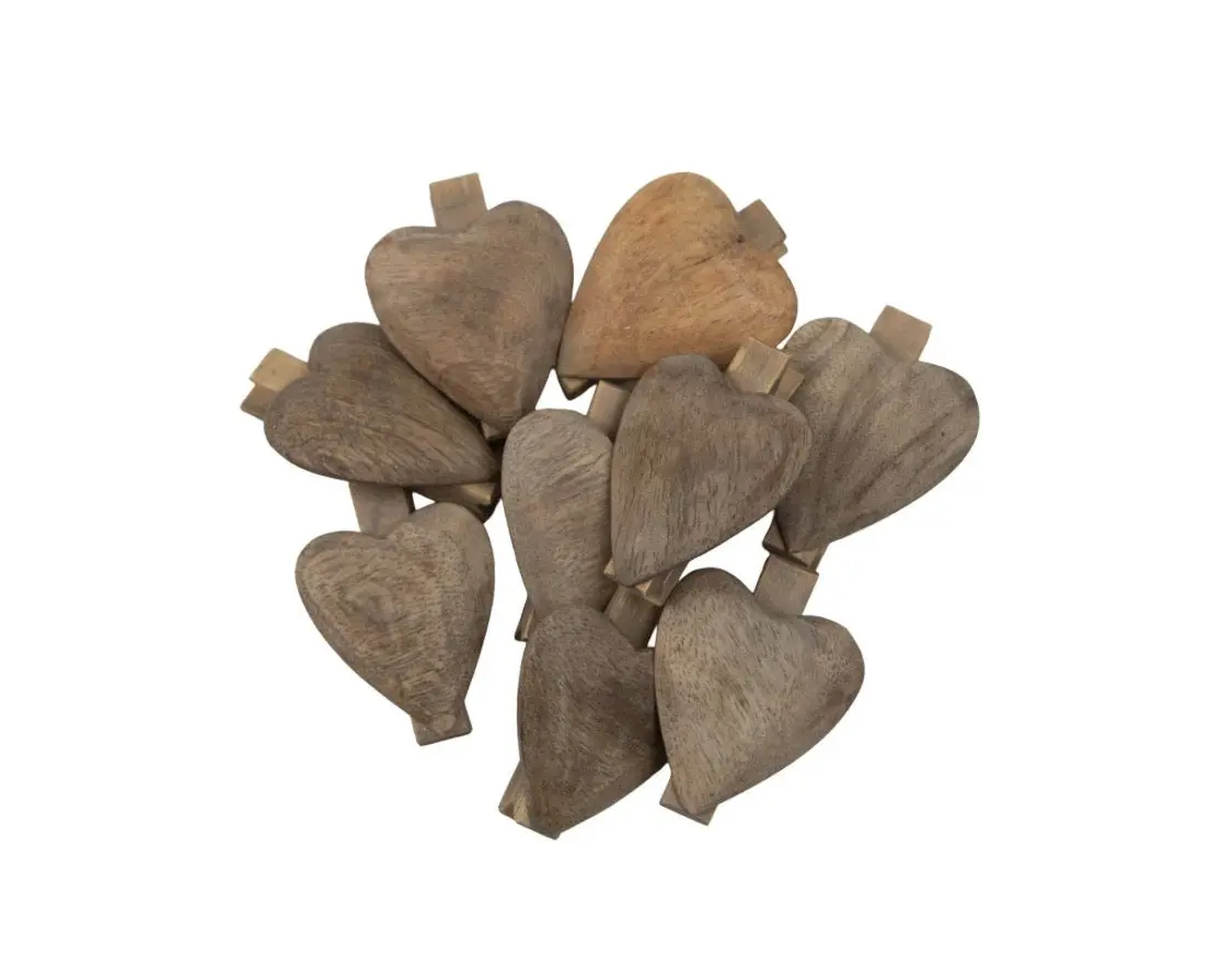 Wood Heart Clips (sold separately)