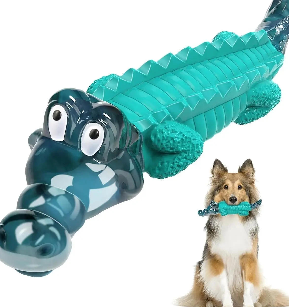 Dog Toys for Aggressive Chewers: Tough,Indestructible Chew Toy | Teeth Cleaning Alligator Toy for Small Medium Large Breed,Long Lating Fun,Keep Them Busy