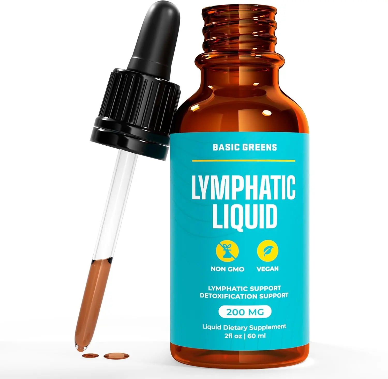 Lymphatic Support Liquid – Natural Immune Booster for Lymphatic Drainage, Fluid Balance, Daily Cleanse, Easy Absorb Liquid Formula for Wellness, 2 Oz