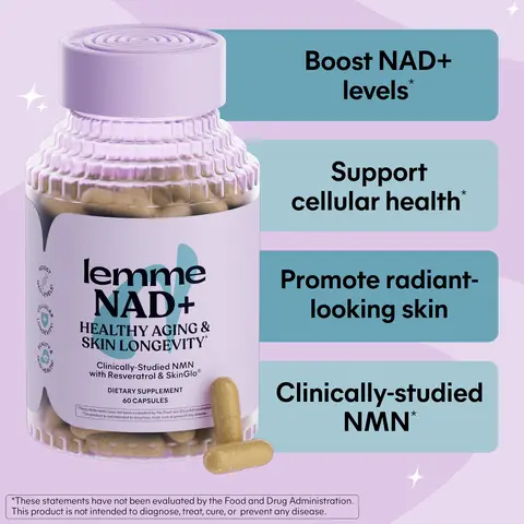 Lemme NAD+ Capsules – Cellular Energy & Anti-Aging Support, 30 Servings