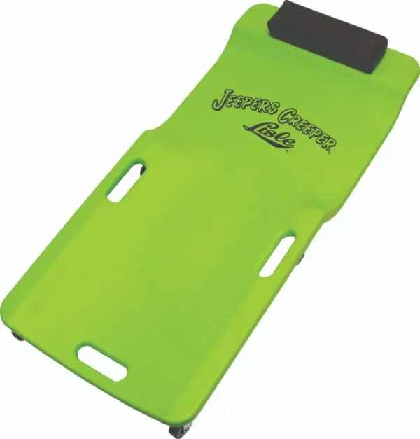 Lisle LIS-99102 Low Profile Plastic Creeper - Neon Green, Easy Clean Indoor Furniture Stool/Bench