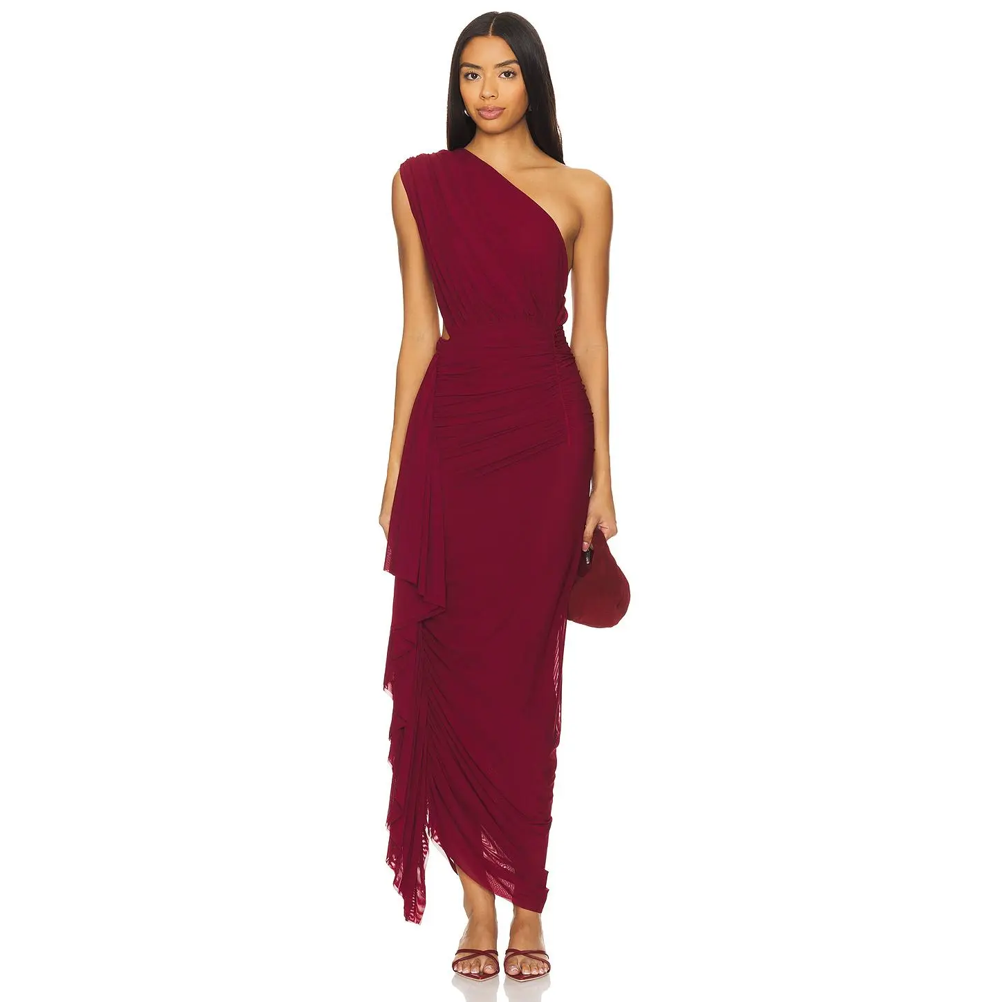 superdown Juliet Midi Dress in Oxblood