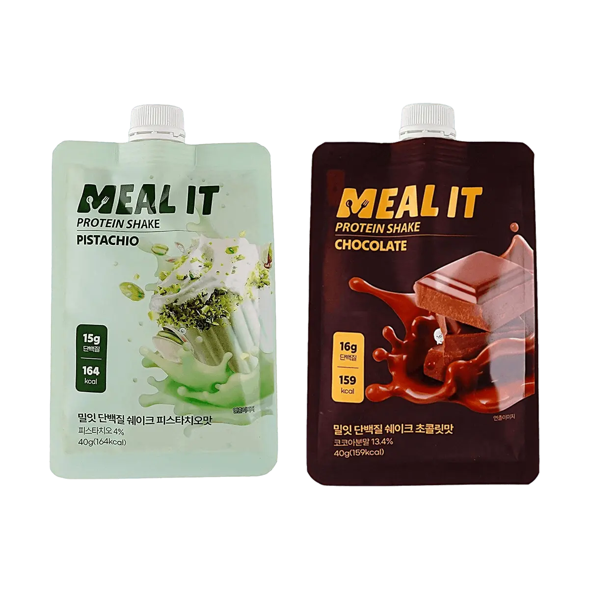 MEAL IT Korean Meal Replacement Protein Shake Powder - Chocolate & Pistachio Flavors - 2 Pack Value Bundle MEAL IT Korean Meal Replacement Protein Shake Powder - Chocolate & Pistachio Flavors - 2 Pack Value Bundle