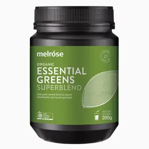 Melrose Organic Essential Greens - Natural Dietary & Fitness Supplement for Whole-Body Vitality, Support Gut Health & Detoxification Healthcare Edible