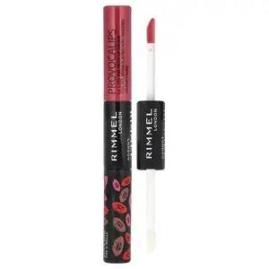 Rimmel London Provocalips, 16HR Kiss Proof Lip Color, 210 Flirty Fling, 0.14 fl oz (4 ml) / 0.1 fl oz (3 ml)