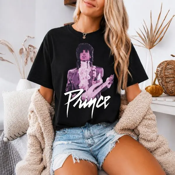 Prince Purple Rain Live T-Shirt, Vintage Music Concert Tee, Classic Rock Graphic Shirt, Retro 80s Music Fan Gift