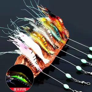 Luminous bionic shrimp soft shrimp freshwater kill bass black fish mouth mandarin fish sea fish kill fake shrimp bait