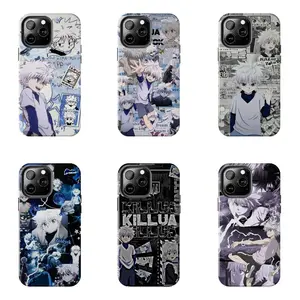 Killua Zoldyck Hunter x Hunter Anime Case for iPhone 17-7 Pro Max Plus & Samsung Galaxy S26-S21 Ultra Plus - HxH Cute Aesthetic Manga Collage Typography Blue Purple Phone Cover unisex