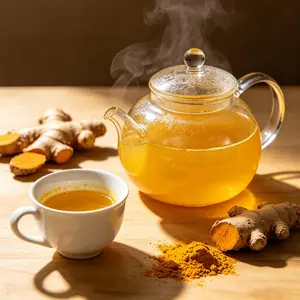 Turmeric Ginger Cinnamon Tea 120 Bags - 100% handmade Turmeric Ginger Herbal Tea,Eco-conscious Bags|No Sugar,No Caffeine,No Gluten,Vegan