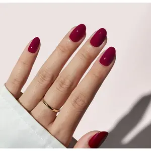 Plump Wine Red Press On Nails