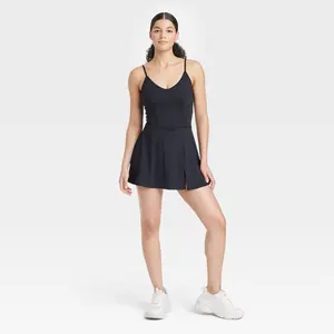 JoyLab Women's Corset Detail Athletic Active Dress with Shorts Pockets