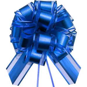 Blue Bows for Gift Wrapping, 6PCS Gift Bows for Christmas Wedding Birthday Party Valentine's Day Mother's Day Baskets Decoration, 6 Inches (Blue)