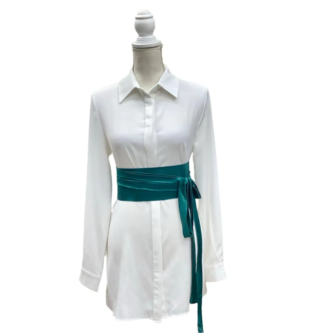 Wide Satin Belt