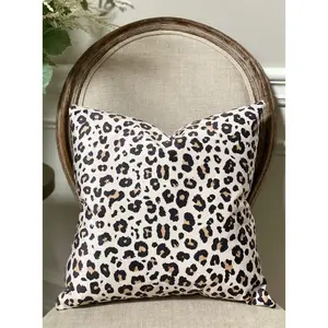 Leopard Print Cushions - 16" Throw Pillow With Heart Zipper
