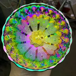 Jianzhan Pure Handmade Master Colorful Peacock Lotus Flower