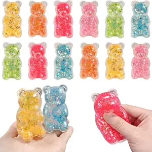 Bear Shape Squeeze Toys Stress Balls, Pressable Decompression Toy, Bubble Foil Squeeze Ball, Kids Party Favors, Sensory Toy, Birthday Gift, Stress Relief Fidget, Stress Relief Fidgeting