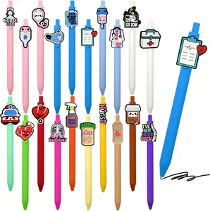 20 Pcs Cute Nurse Pens Funny Nurse Accessories for Work Gel Pen Black Ink Set for Cna Rn Medical Assistant Nursing Essentials Nurse Week Gifts