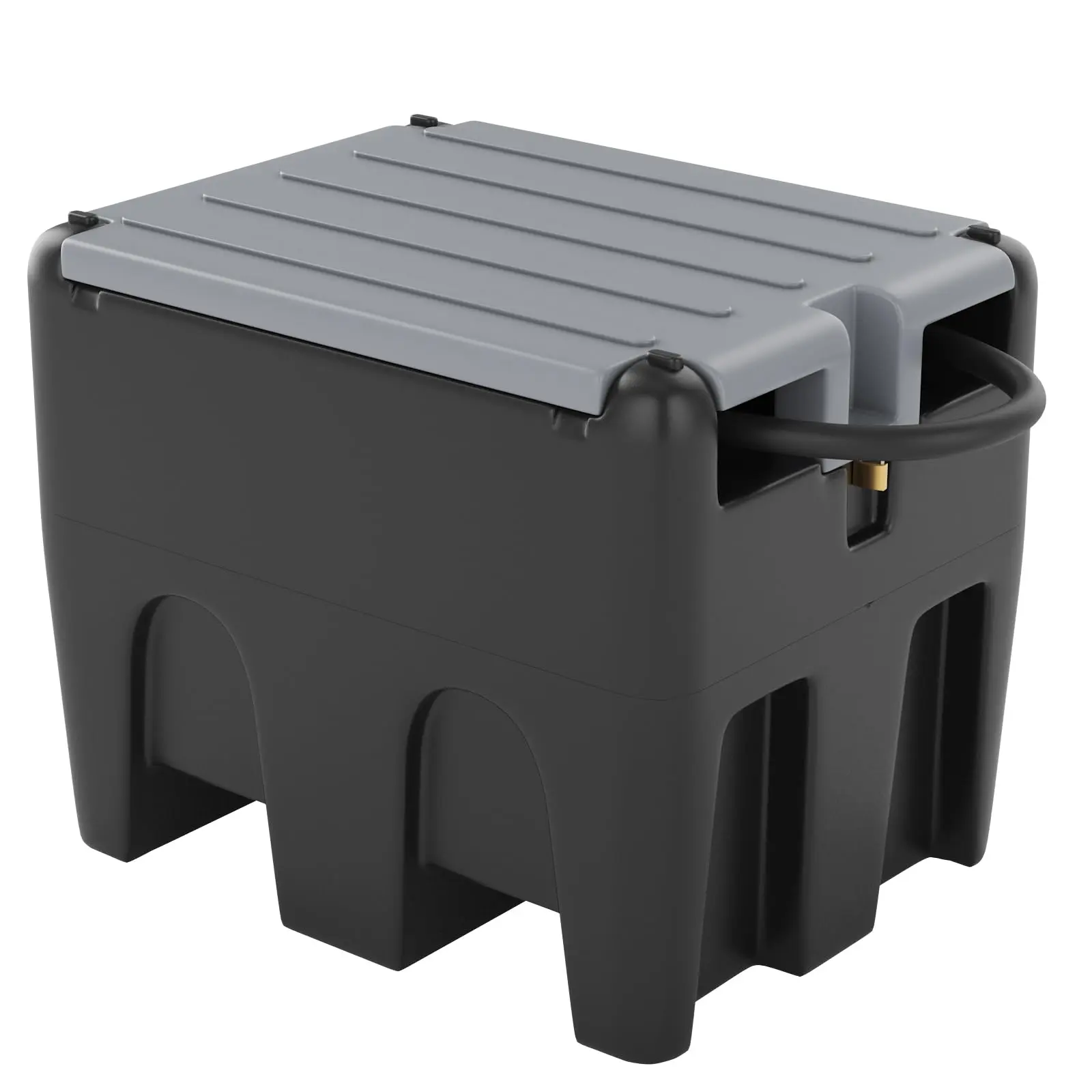 GARVEE 58 Gallon Portable Fuel Tank with 12V Electric Pump, 10 GPM Flow Rate, 13ft Hose, Auto Fueling Nozzle, Diesel & Gasoline Transfer Tank for Easy Transportation, Black